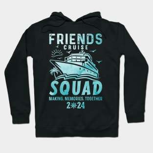 Friends cruise squad 2024 Party Girls, Man Matching Vacation Group Hoodie